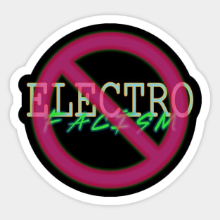 Cyberpunk Anti Electro Facism Illustration Sticker